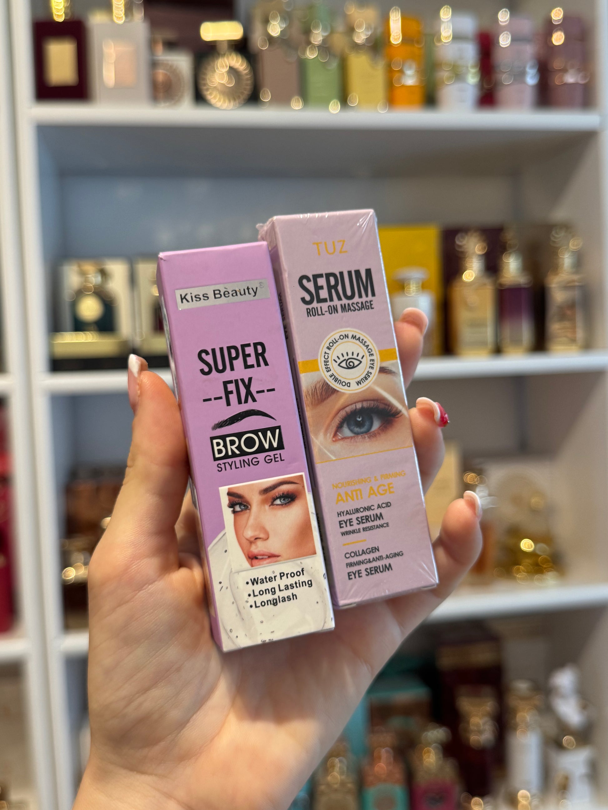 Fijador cejas y crema ojeras pack